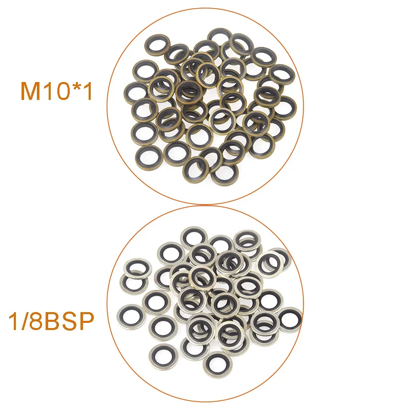 

10 Pcs Bonded Seal Sealing Ring 1/8" BSPP / M10 Carbon Steel Galvanized Pakkingen Gaskets Guarnizioni Sodastream Joint Torique