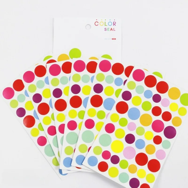 6pcs/set Colorful Love Heart Star Sticker Set DIY Photo Album Journaling Scrapbooking Decals Kawaii Stationery for Diary Decor