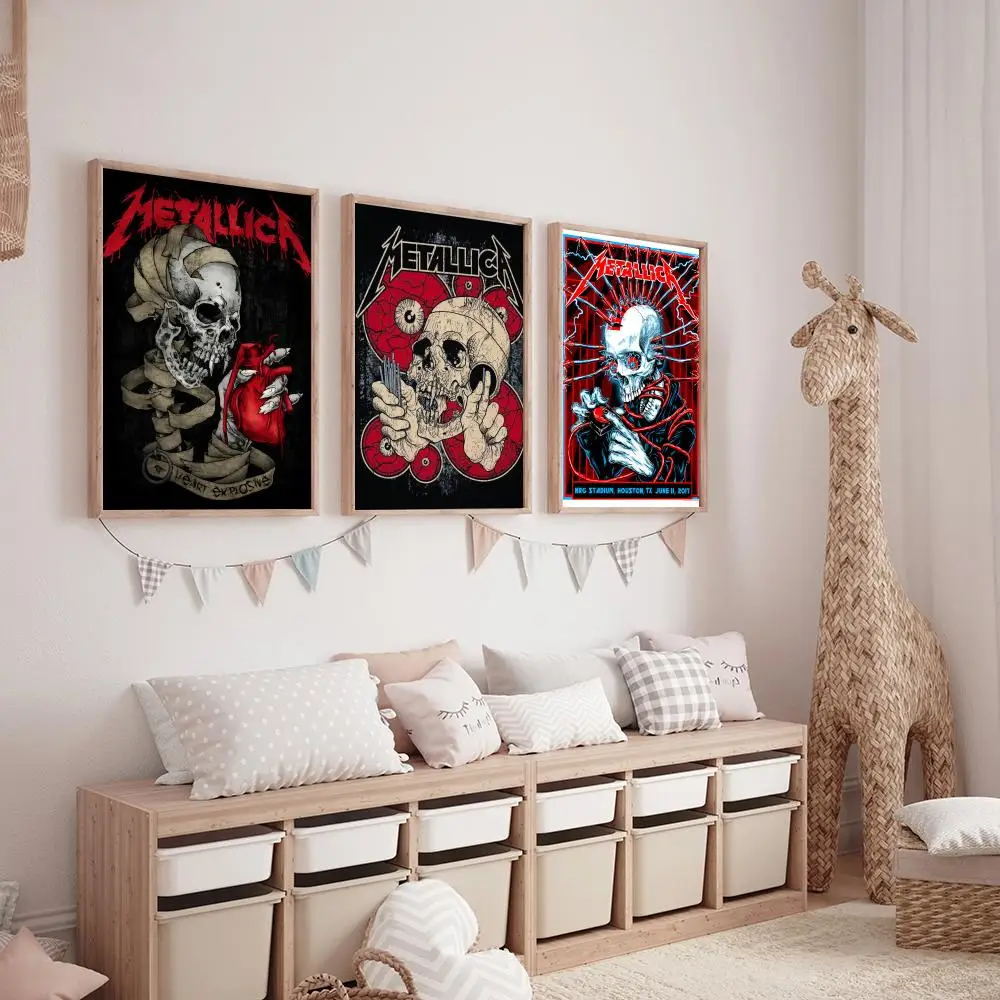 B و METALLICA لوحة فنية ذاتية الخط HD قماش المشارك غرفة المعيشة غرفة نوم بار الديكور الجمالي