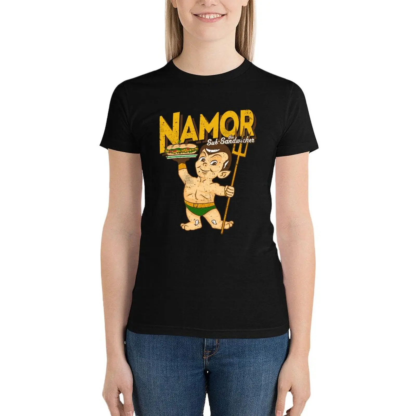 Namor The Sub-Sandwicher! T-Shirt oversized hippie clothes shirts graphic tees Blouse Summer Women's clothing