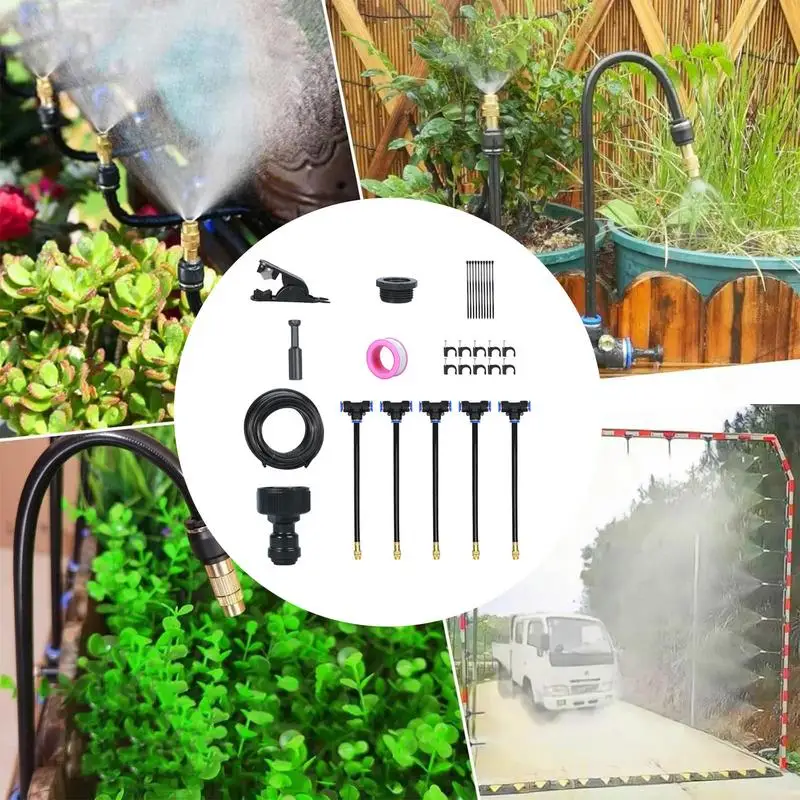 

Outdoor automatic irrigation system adjustable spray sprinkler mist irrigation 5m kit Quick Connect Tool for Greenhouse Park