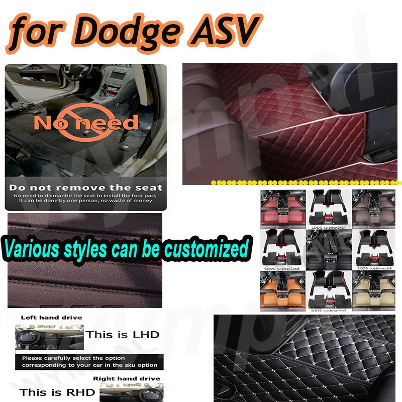 

LUXURY Car Floor Mats For Dodge ASV Ram 1500 DT 2019~2022 Anti-dirt Carpets Leather Floor Mat