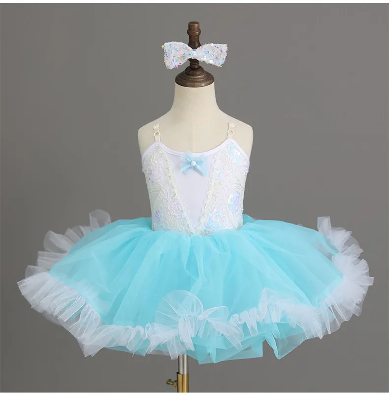 

Kids Children Tutu Skirts Leotard Sequined Modern Dance Tutu Dress Girls Jazz Dance Costume Child Wedding Princess Dress