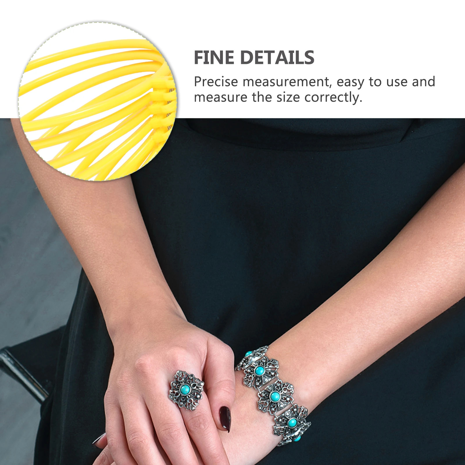 

Plastic Bracelet Measuring Tool 1-23 Diameter Measurement Jewelry Sizer Lap Circle Gauge Yellow Portable DIY Professional Use