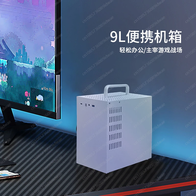 

Small square portable itx chassis office portable chassis desktop vertical full height graphics card SFX power supply