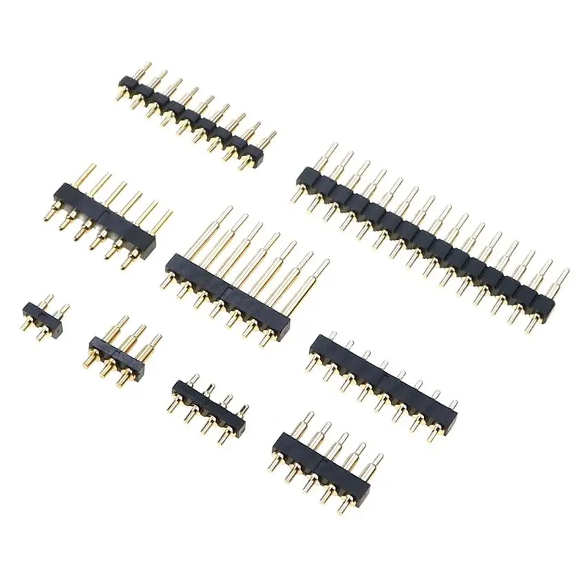 YUXI 1pcs SMT DIP Pogo Pin Connector Pogopin Battery Spring Loaded Contact Test Probe Power Charge Header Pins 2.54 Grid