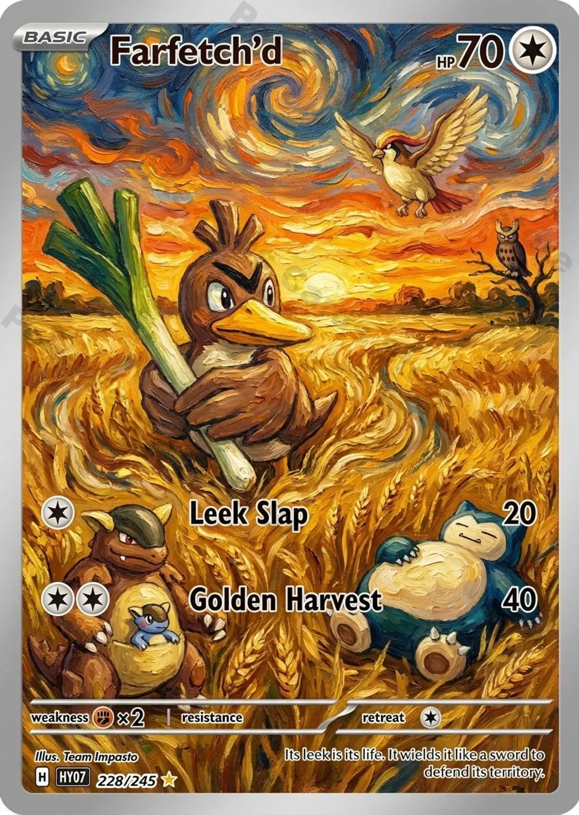 5Pcs Pokemon Cards PTCG Oil Painting Style Farfetchd Tauros Dodrio Wooloo Mudbray Collection Cards Rare Cards Set Pokemon Gift