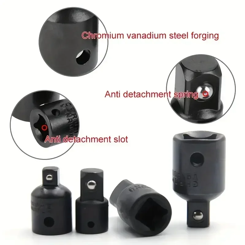 4 stücke Buchse Adapter Kopf Ratsche Adapter Kopf Umwandlung Konvertieren 1/4 3/8 1/2 Stick Locking Adapter für Schlagschrauber