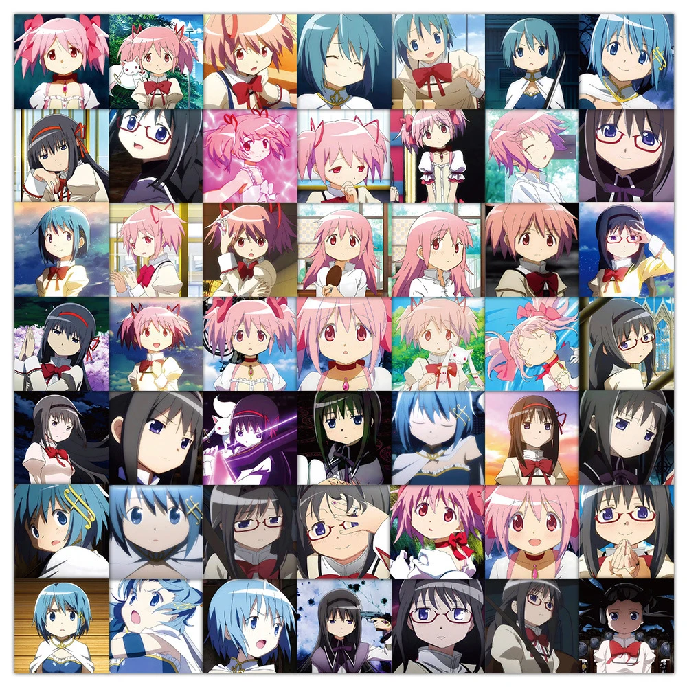 Puella Magi Madoka Magica 스티커, Kawaii Homura Madoka 애니메이션 스티커, 노트북 스크랩북, 소녀 만화 데칼 선물, 20 개, 40 개, 80 개