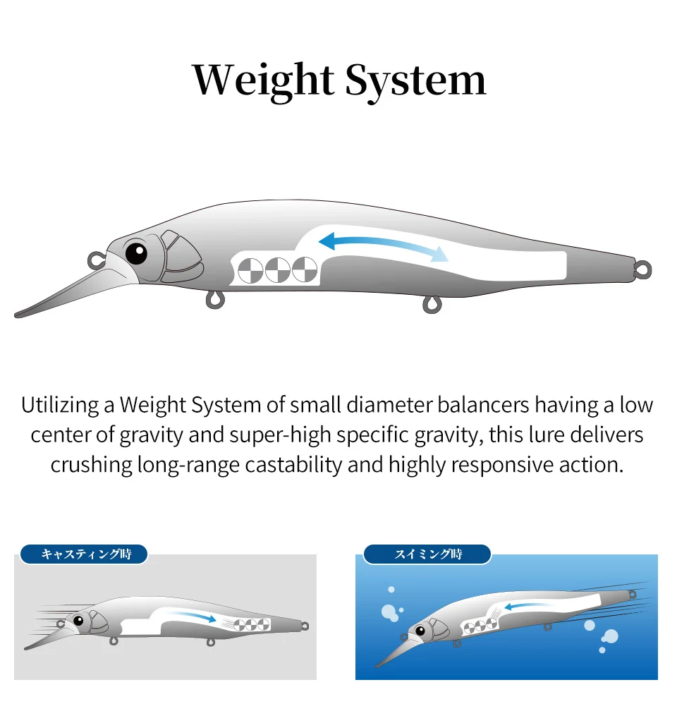 TSURINOYA 115S NYX SinKing Minnow Jerkbait 18.5g 115mm  Saltwater  System Artificial Professional Fishing Lure