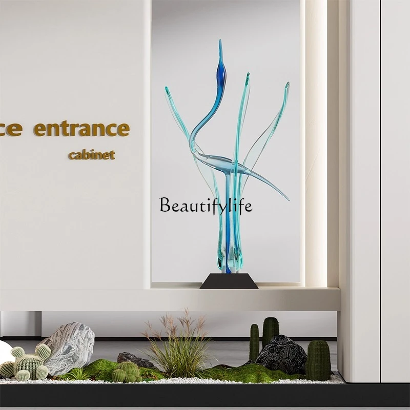 

Crane Sculpture Large Ornament Art Villa Living Room Entrance Hotel Lobby Landscaping Decoration