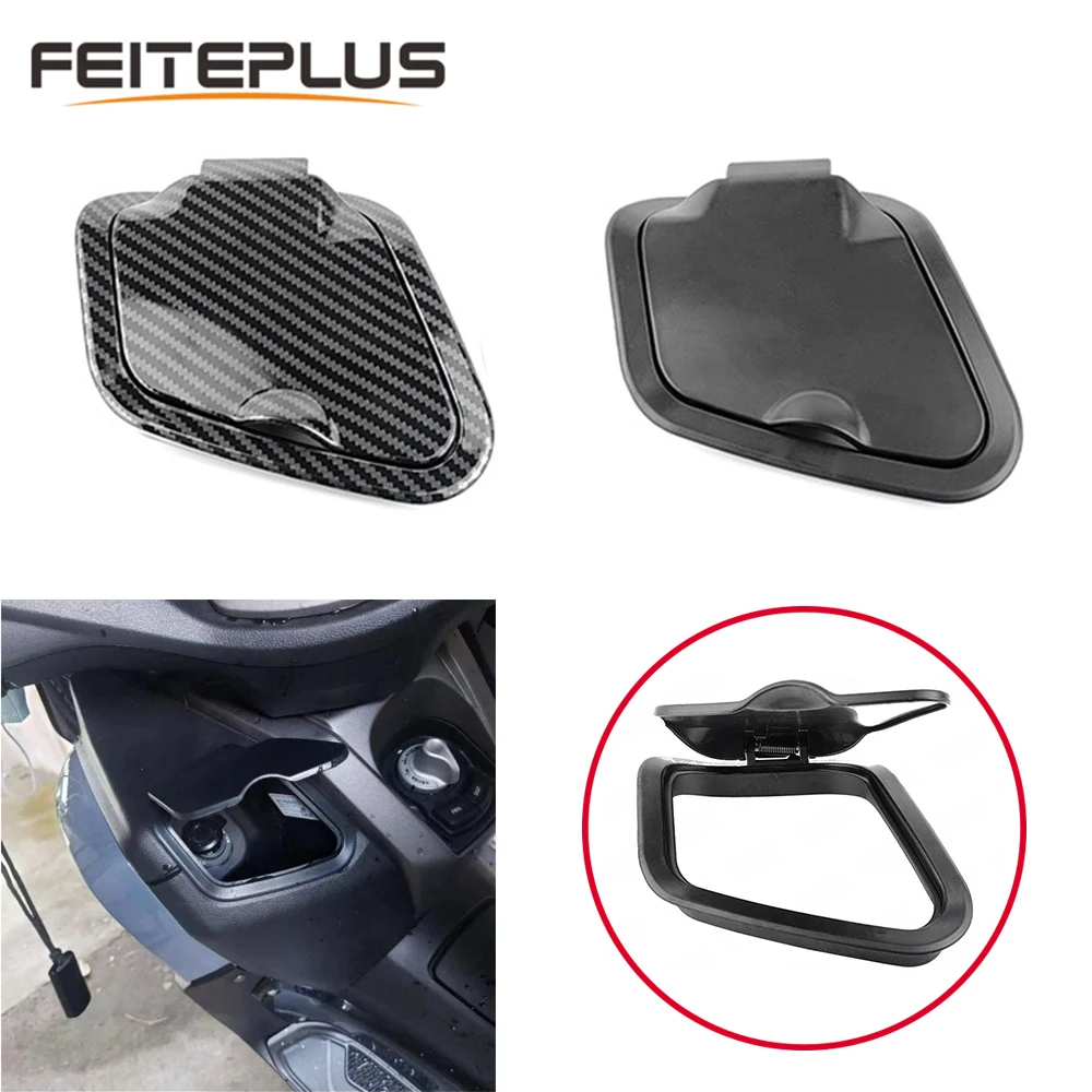 Motorcycle Side Pocket Cover Charger Caps USB Port Charger Compartment Waterproof Storage Cover For Yamaha NMAX Accessories