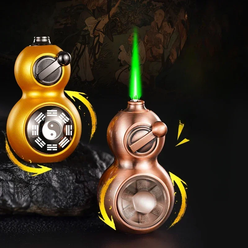 Originality Black Myth Game with The Same Gourd Shaped Straight Forward Windproof Turntable Decompression Arm Inflatable Lighter