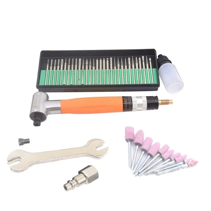 90 Degree Elbow Pneumatic Die Grinder Right‑Angle Air Polishing Pen Engraving Tool