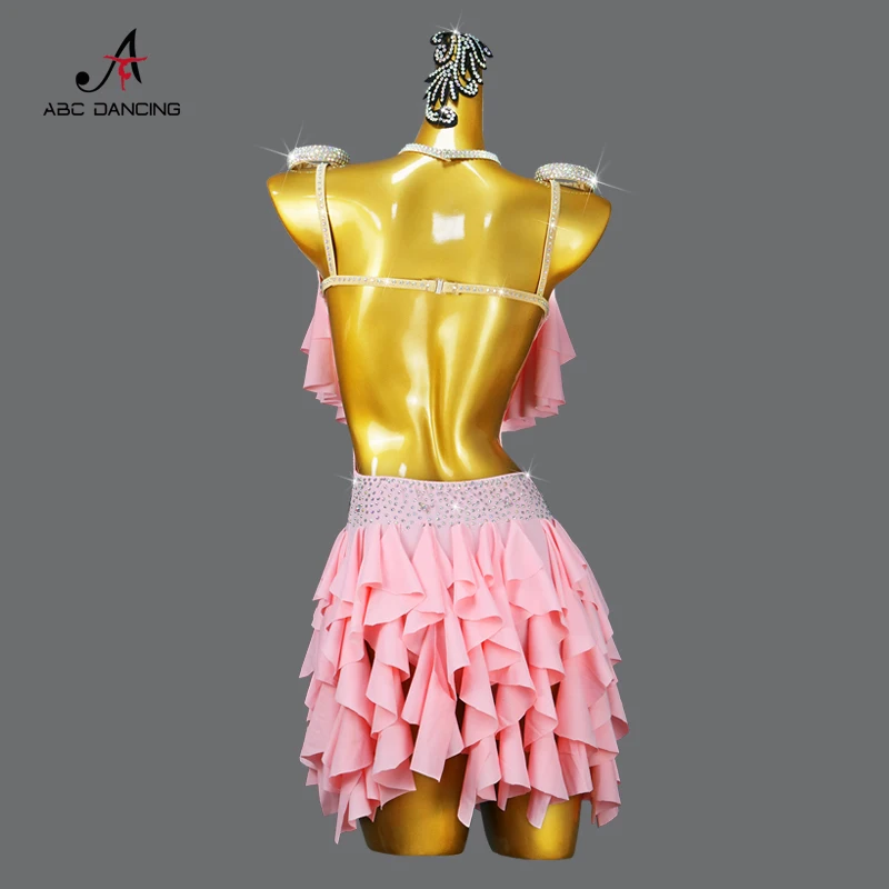 Disfraz de competición de baile latino para mujer, vestido de patinaje artístico, falda con flecos, traje de pieza, Ropa de baile, ropa de escenario, Samba