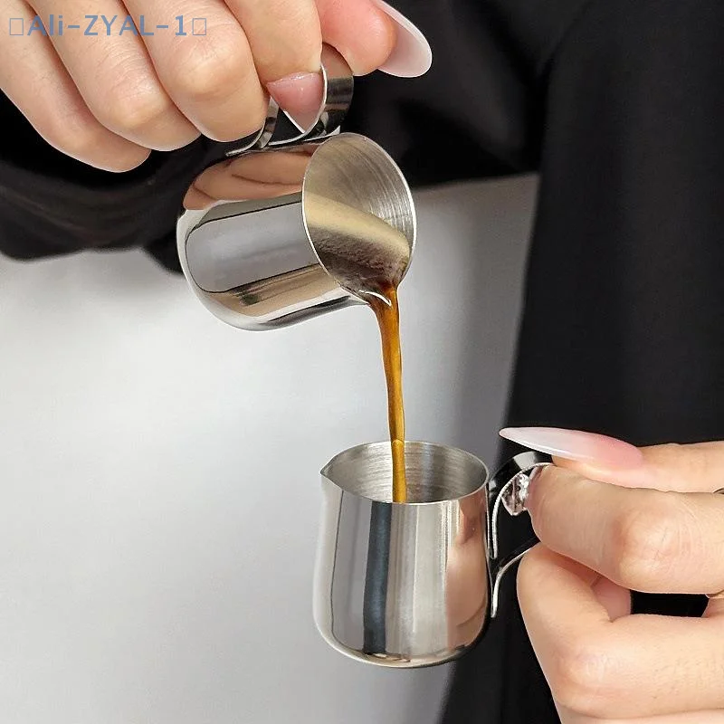 【ZYAL-1】12,5/30ml Mini jarra para espumar leche y café Latte Art jarra para Espumar leche jarra medidora de acero inoxidable