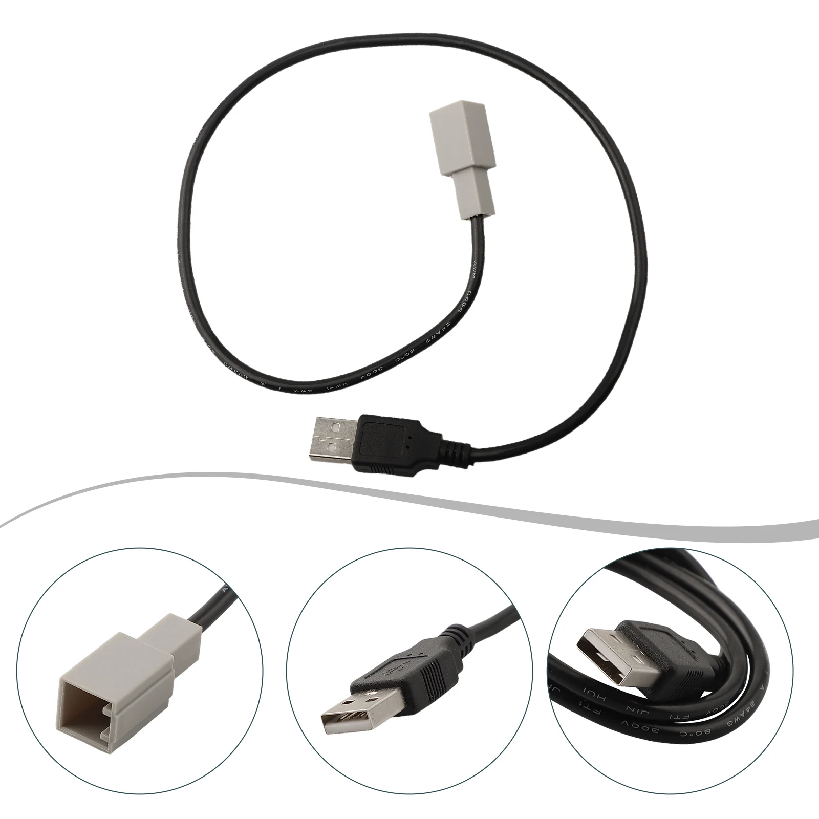 محول خط USB صوتي للسيارة لسيارة TOYOTA وLEXUS مصنوع من مادة مضادة للحفاظ على استخدام منفذ USB #2