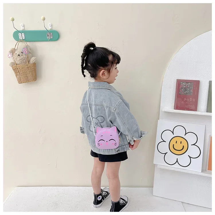 New Cartoon Children Messenger Bag Cute Cat Children Fashion Coin Purses and Handbags Cute Boy Girl Mini Shoulder Bag