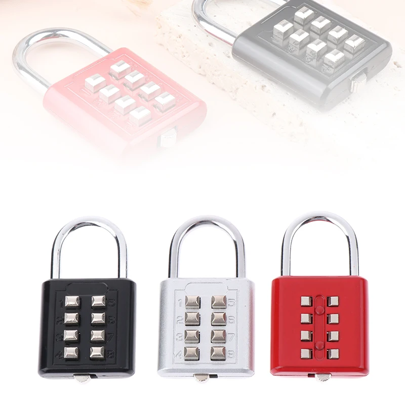 8 Digits Password Code Combination Padlock Zinc Alloy Suitcase For Luggage Travel Code Smart Lock Code Keyed Anti-thieft Lock