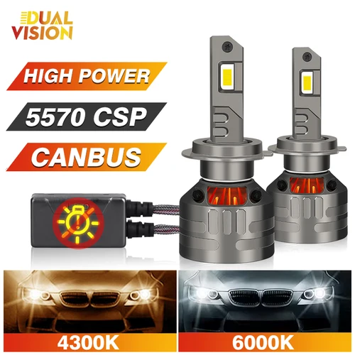 220W 80000LM H7 H11 bombillas de faros LED H1 9005 9006 HB3 HB4 Turbo faros 5570 CSP Led 6000K 4300K para accesorios de lámpara de automóvil