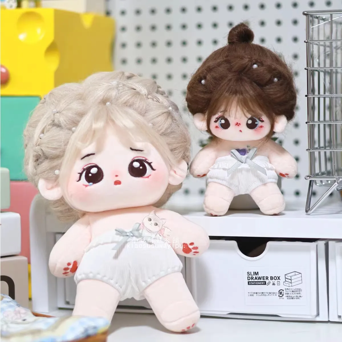 ผ้าฝ้ายตุ๊กตาชุดชั้นในกางเกงเสื้อผ้าแฟชั่นสําหรับ 15-20 ซม.ตุ๊กตากางเกงยีนส์สําหรับ Ob11 1/12 BJD ตุ๊กตาเสื้อผ้าอุปกรณ์เสริม