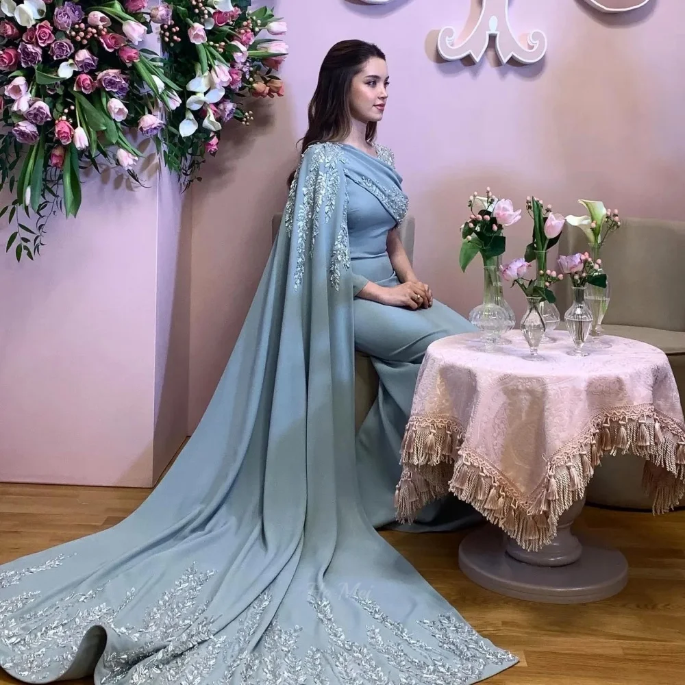 فساتين حفلة موسيقية مخصصة أنيقة مزينة بفستان سهرة عتيق حورية البحر بكتف واحد رداء حفلات فيستدوس دي نوفيا #2