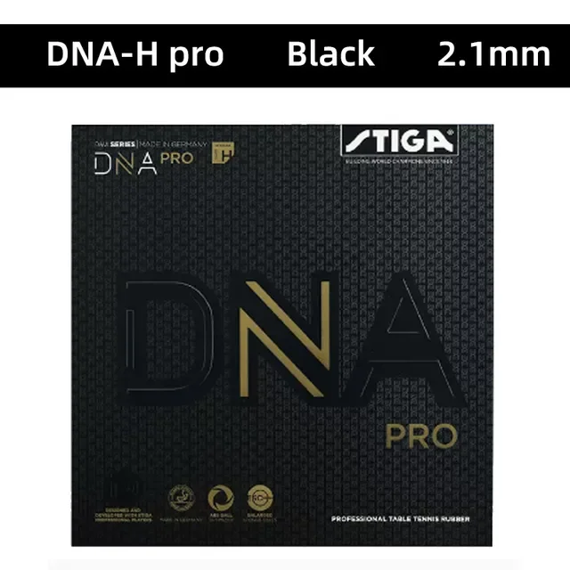 STIGA-DNA PRO Tischtennis schläger, Spezial isierter Schwamm mit eingebautem starkem Gummi, M, H, S, Original 4