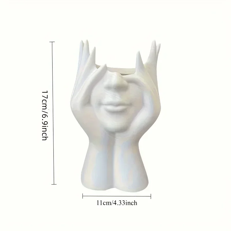 1 pçs criativo corpo humano arte estilo material de escritório desktop multifuncional armazenamento caneta titular maquiagem escova titular decoração