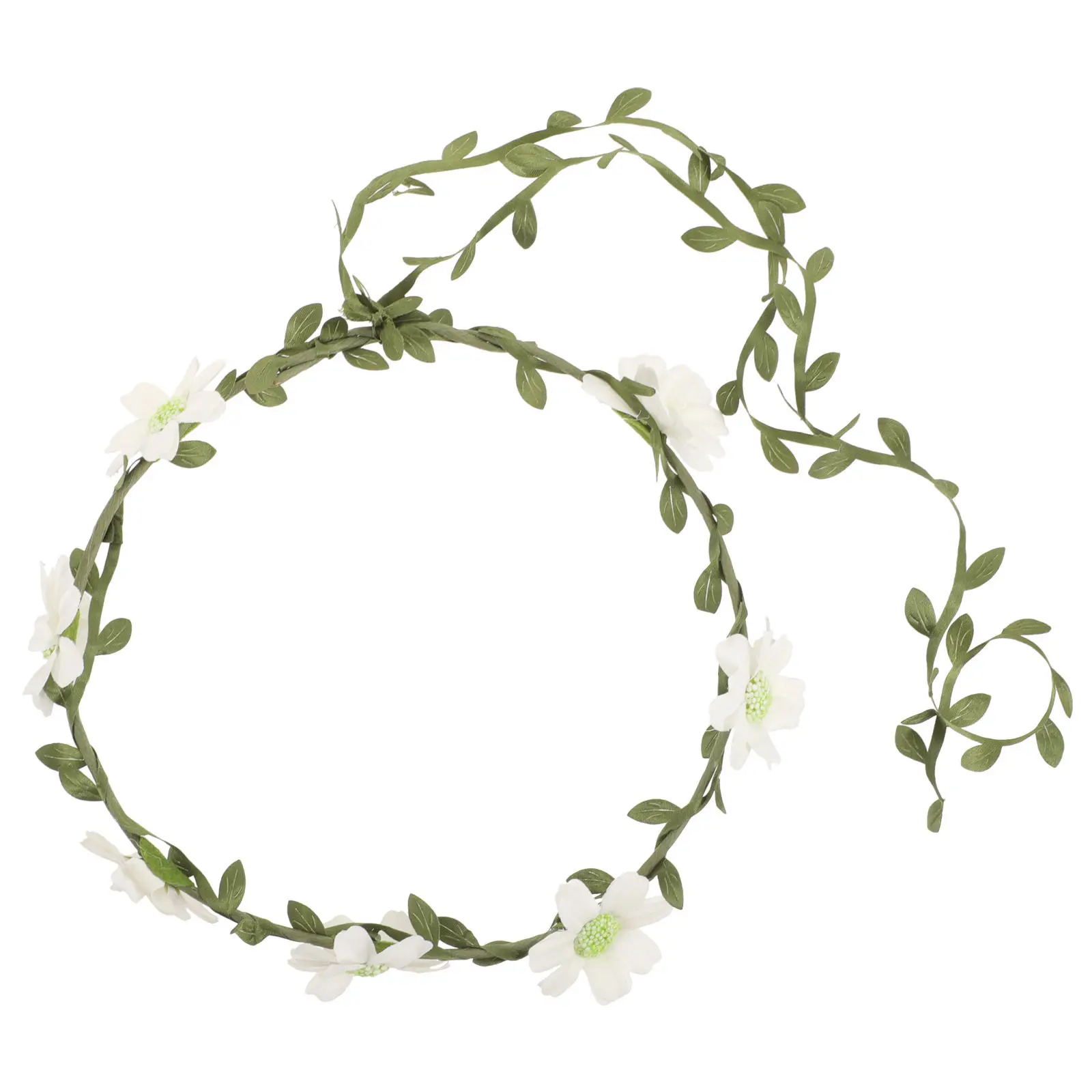 Crown Leaf Hair Wreath Adjustable Bride Wedding Headband Floral Fairy Accessories for Bridesmaids Prom Celebrations