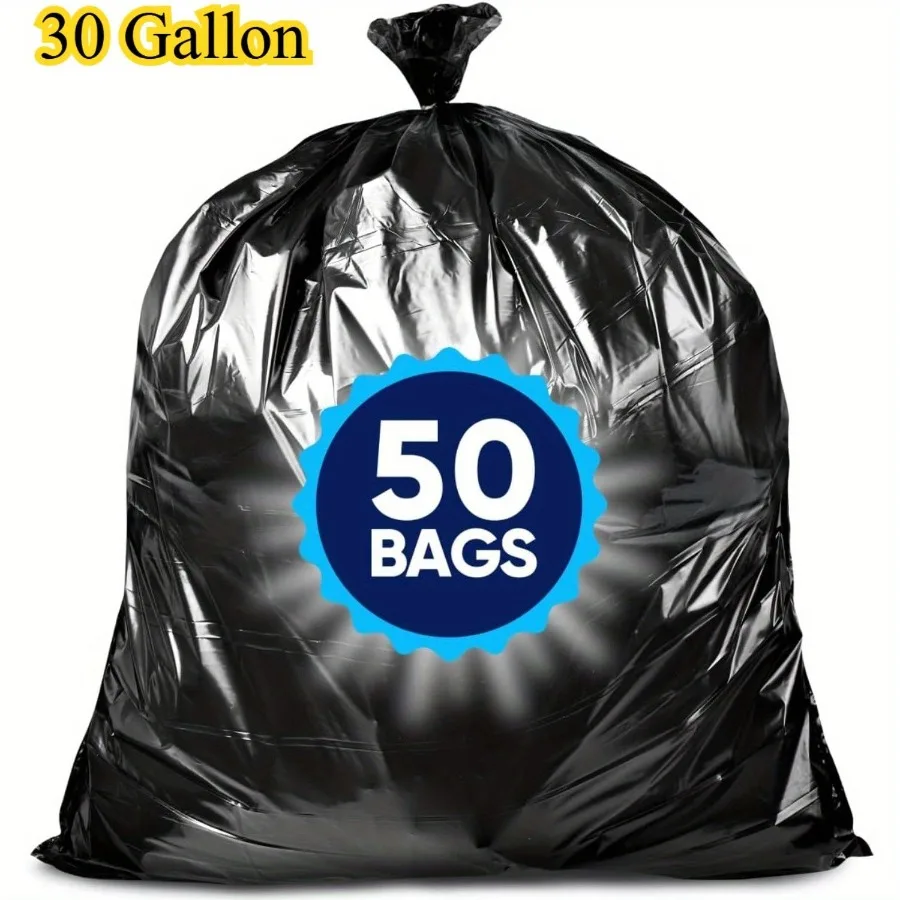 

50 100 bags optional 30 gallons of super thick plastic heavy duty garbage bag 31.5 inches x 35.5 inches super size yard hotel s