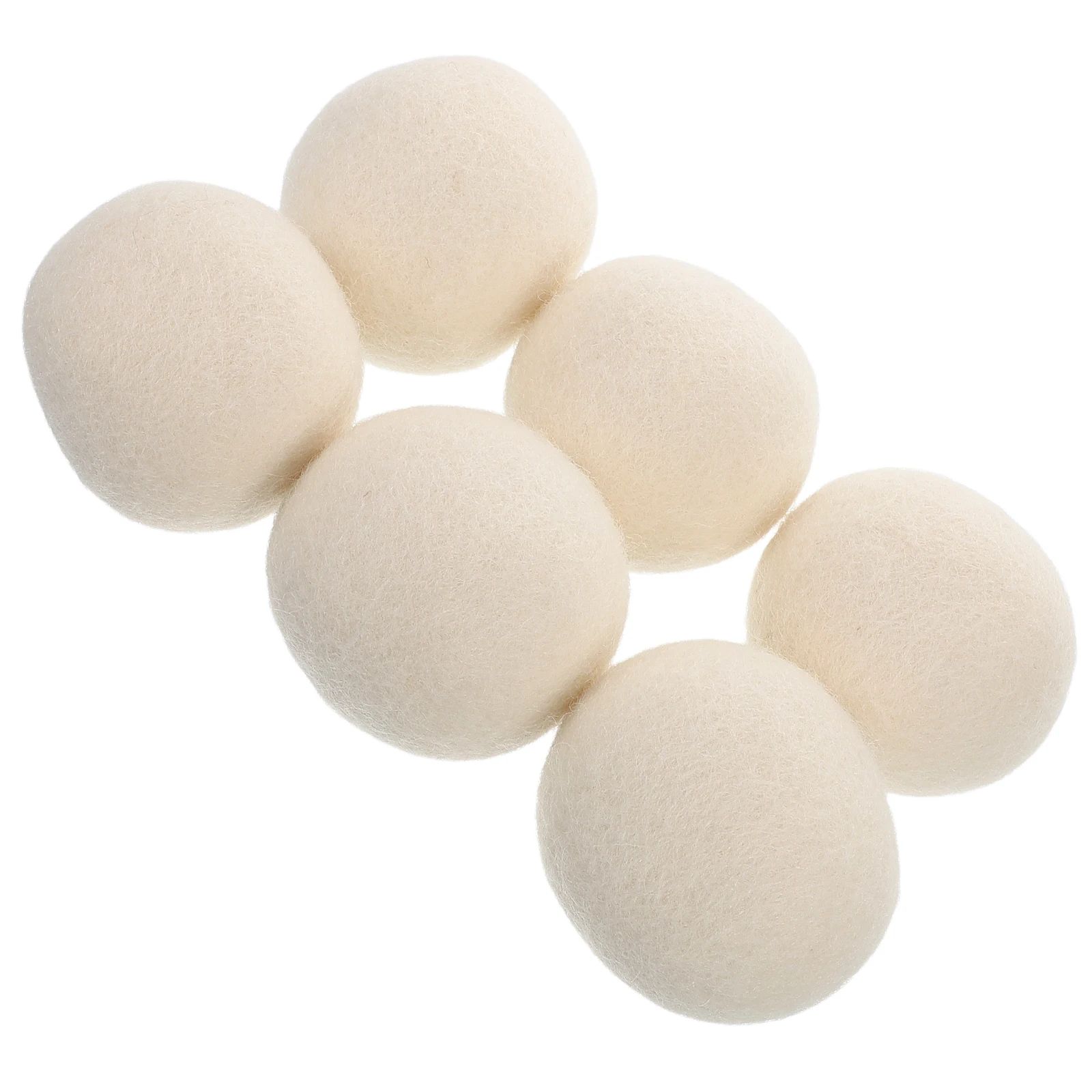 

6 pcs Machine Anti-static White Felt Balls Laundry Accessories For Washer Wool Spheres Dryer Clothes