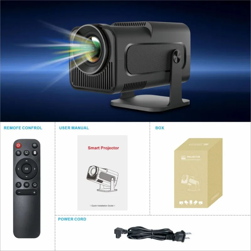 Xiaomi HY320 Projector Native 720P Android 11 4K Projector 300ANSI Wifi6 BT5.0 Cinema Outdoor Portable 180° Rotable Projector