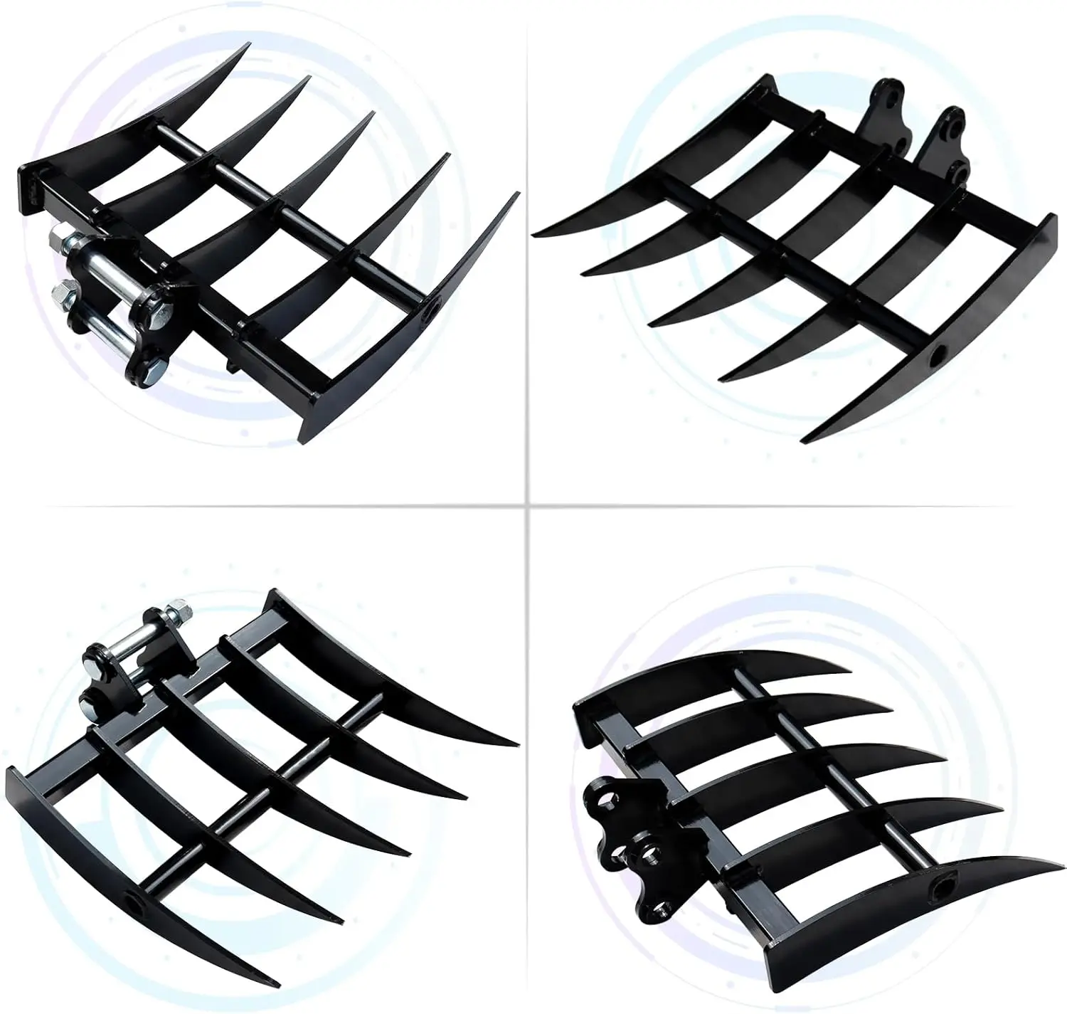 Harken-Aufsatz mit 25mm Stiften für Minibagger, passend für JCB, Berger, Kingway, GG, NEX und chinesische Minibagger. – Detail 6