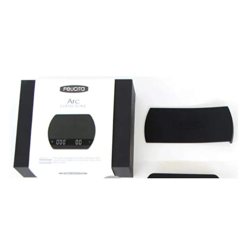 In stock Felicita Arc Incline USB Charge Simple Modern Design Elliptic Black Portable Smart Digital Drip Coffee Electronic Scale view 6