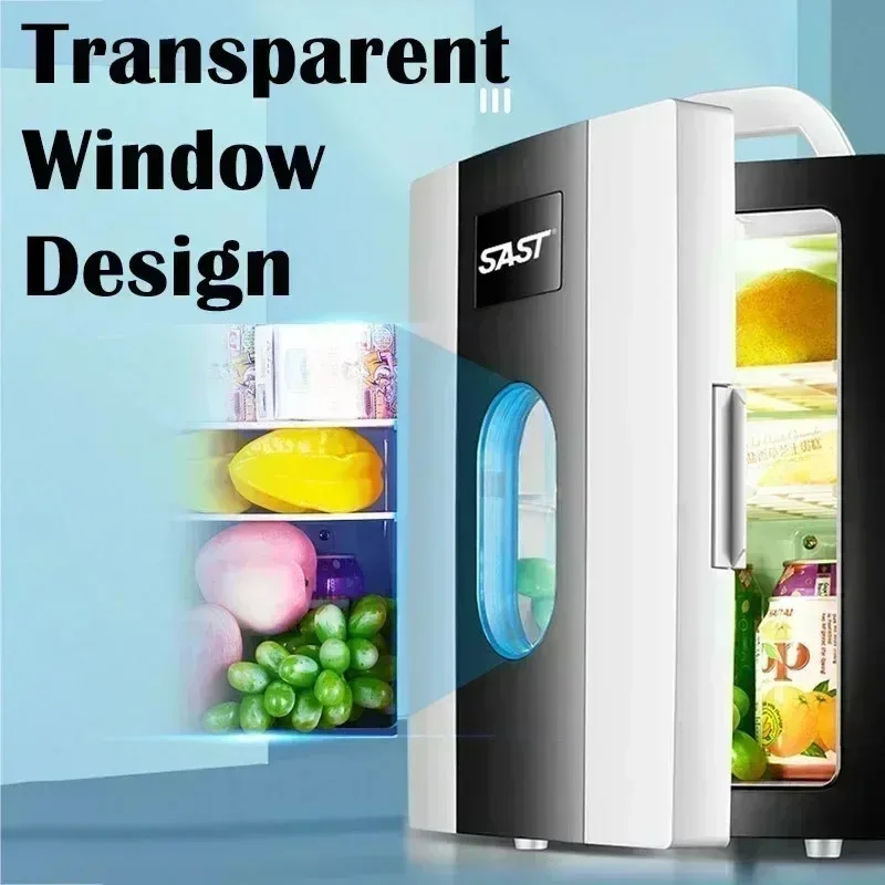 Latest Version Car Refrigerator Small Mini Refrigeration Student Dormitory Cosmetic Refrigerator Car Home Dual-use