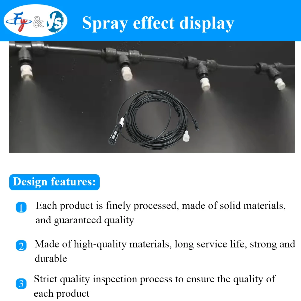 

Portable Misting Cooling System 6-18M - Electric Water Spray Kit for Greenhouse, Patio & Outdoor Irrigation