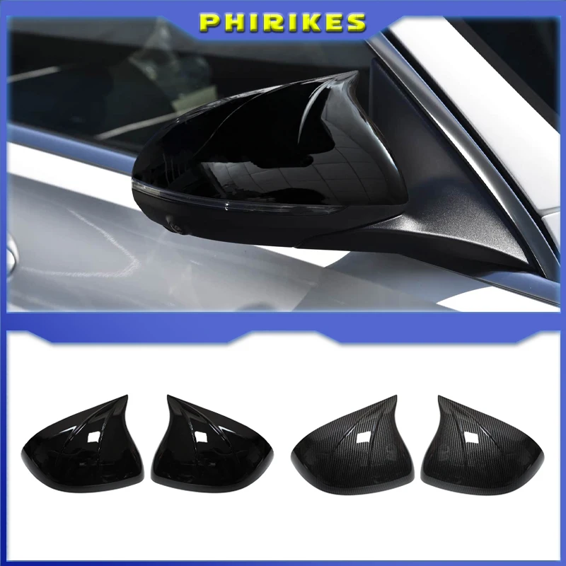 

Car Mirror Decorative Cover Case Trim Shell Housing Carbon Fiber for Mercedes Benz C Class W206 2022 2023 2024 2025