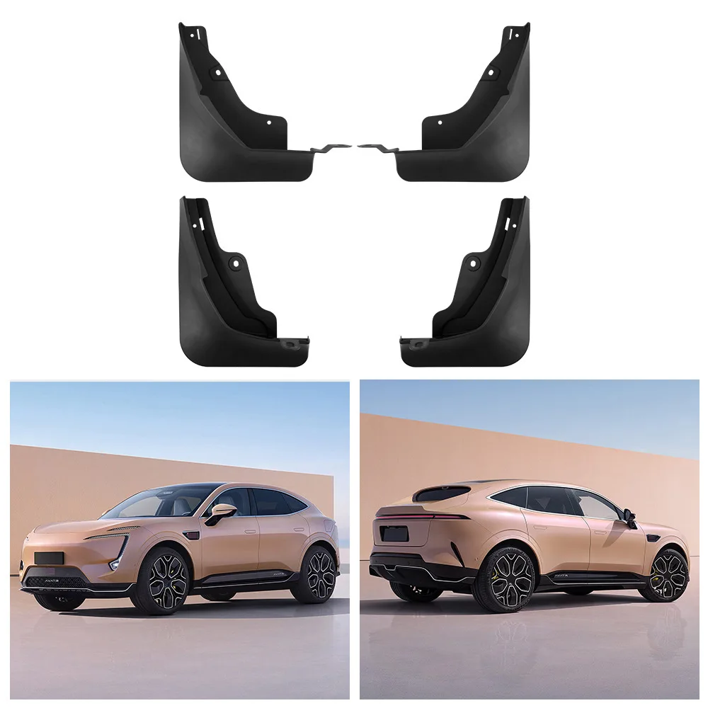 

For Avatar 11 2024 Black 4Pcs Front and Rear Wheel Fenders Hatchback Automobile Tire Fender Splash Guard Car Accessories