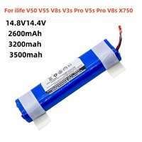 . new 14.8V14.4V2600mAh 3500mah Good Quality Battery For ilife V50 V55 V8s V3s Pro V5s Pro V8s X750 Robot Vacuum Cleaner Battery