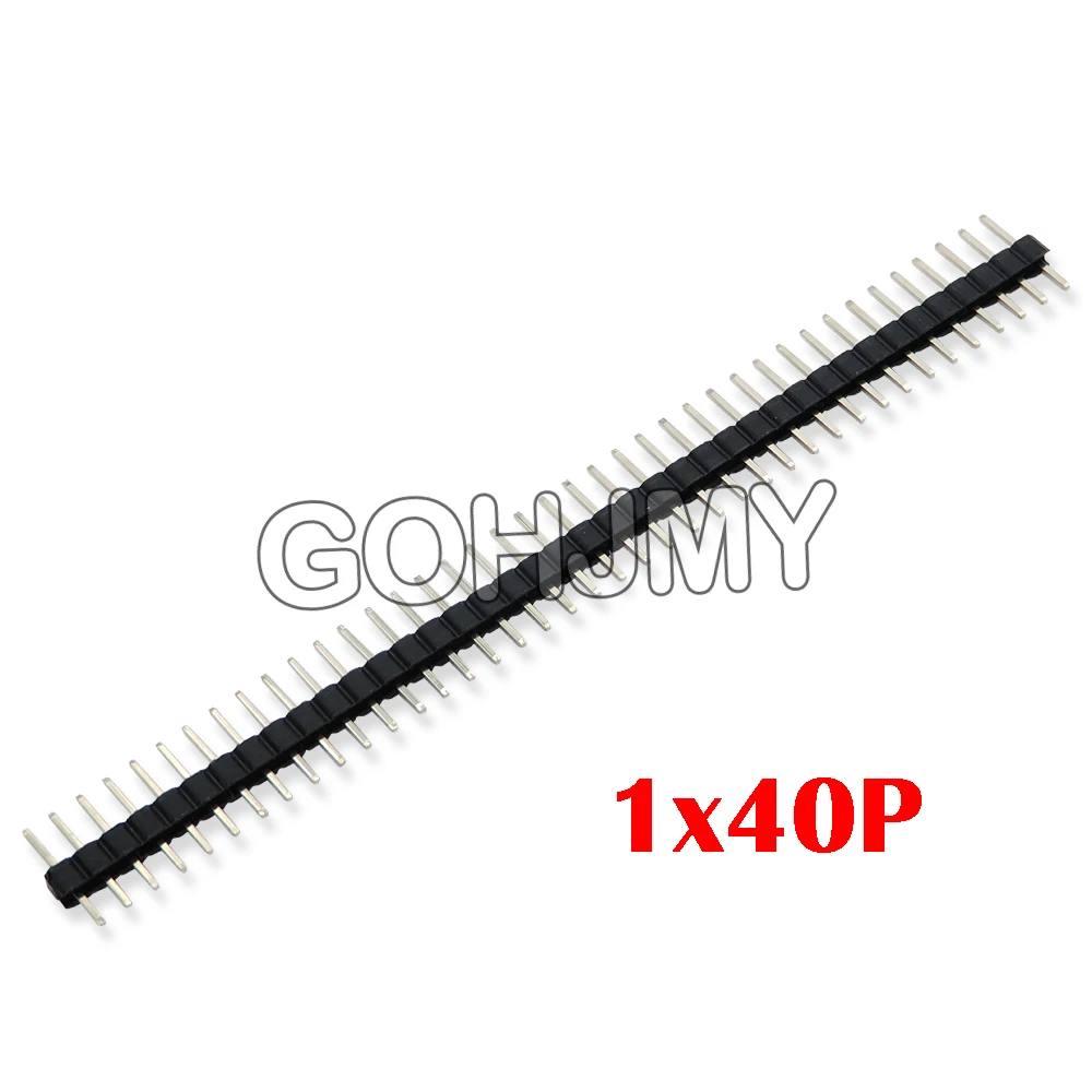 10 pz 40 Pin 1x40 2x40 singola doppia fila maschio 2.0 Pin Breakable Header connettore Strip per Arduino nero 2.0MM 90 gradi