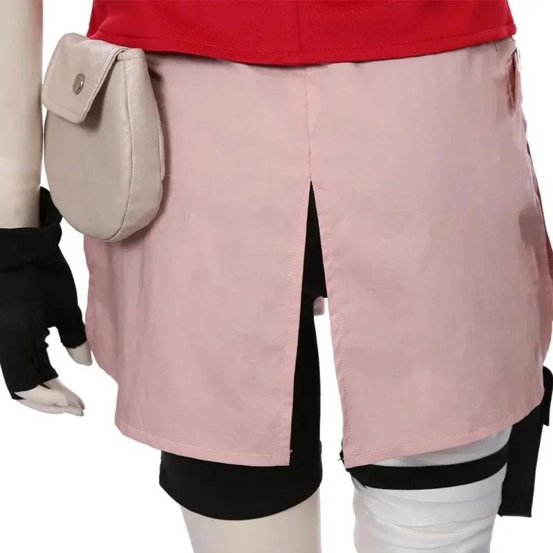 Disfraz de cosplay de Haruno Sakura, falda para mujeres y niñas, disfraces de Carnaval de Halloween