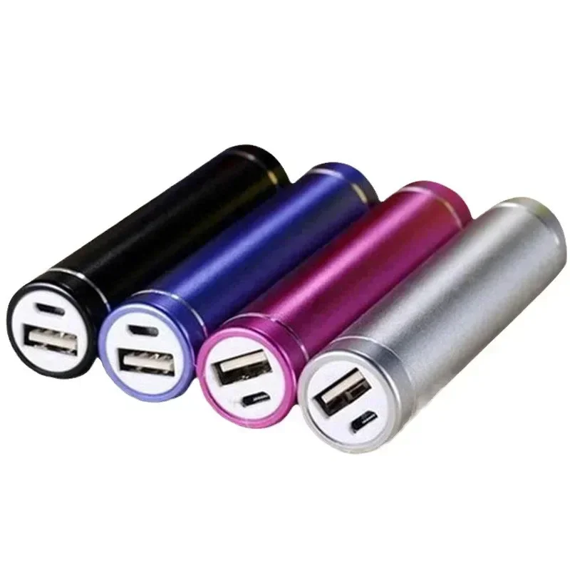 واحد سبائك الألومنيوم أسطواني لتقوم بها بنفسك لحام خالية موبايل إمدادات الطاقة التعشيش 18650 بطارية حالة بنك طاقة صغير قذيفة