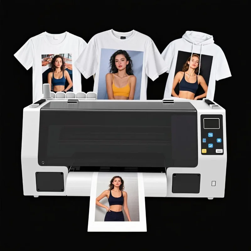 【2026】طابعة MTcolor برأس واحد Xp600 صغيرة الحجم A3 Dtf 300 مم آلة طباعة نقل الحرارة لفيلم الحيوانات الأليفة لطباعة نقل التي شيرت