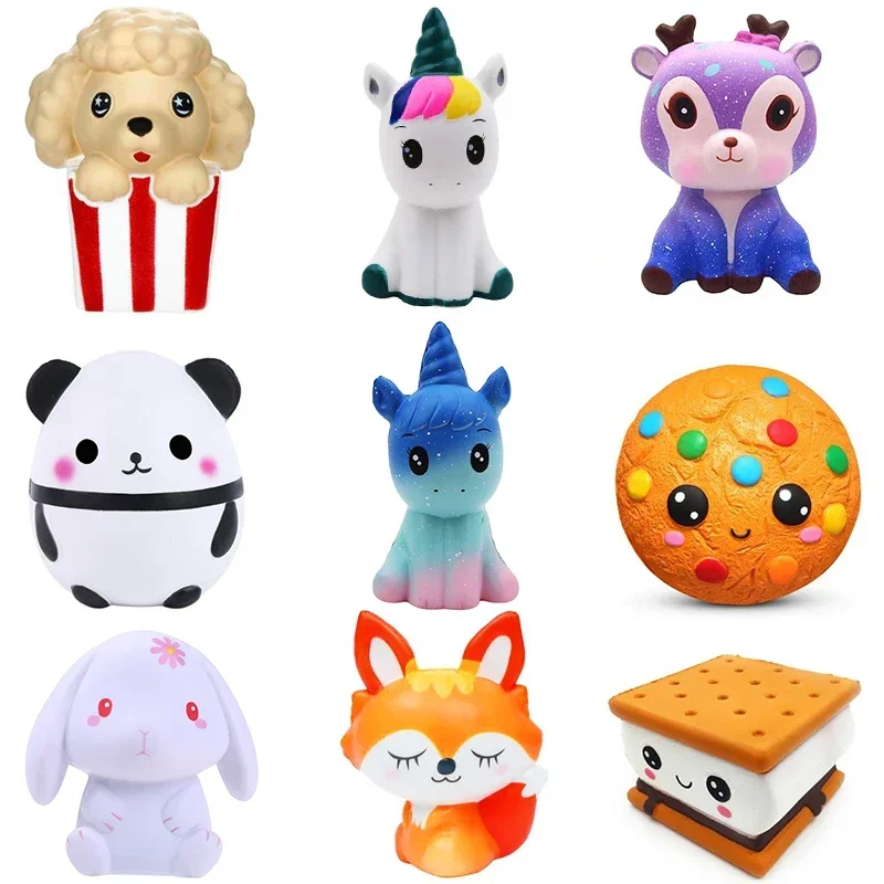 Jumbo Kawaii Galaxy unicornio pastel blando Panda pan Squishies crema perfumada de crecimiento lento aliviar el estrés juguetes para apretar regalo para niños