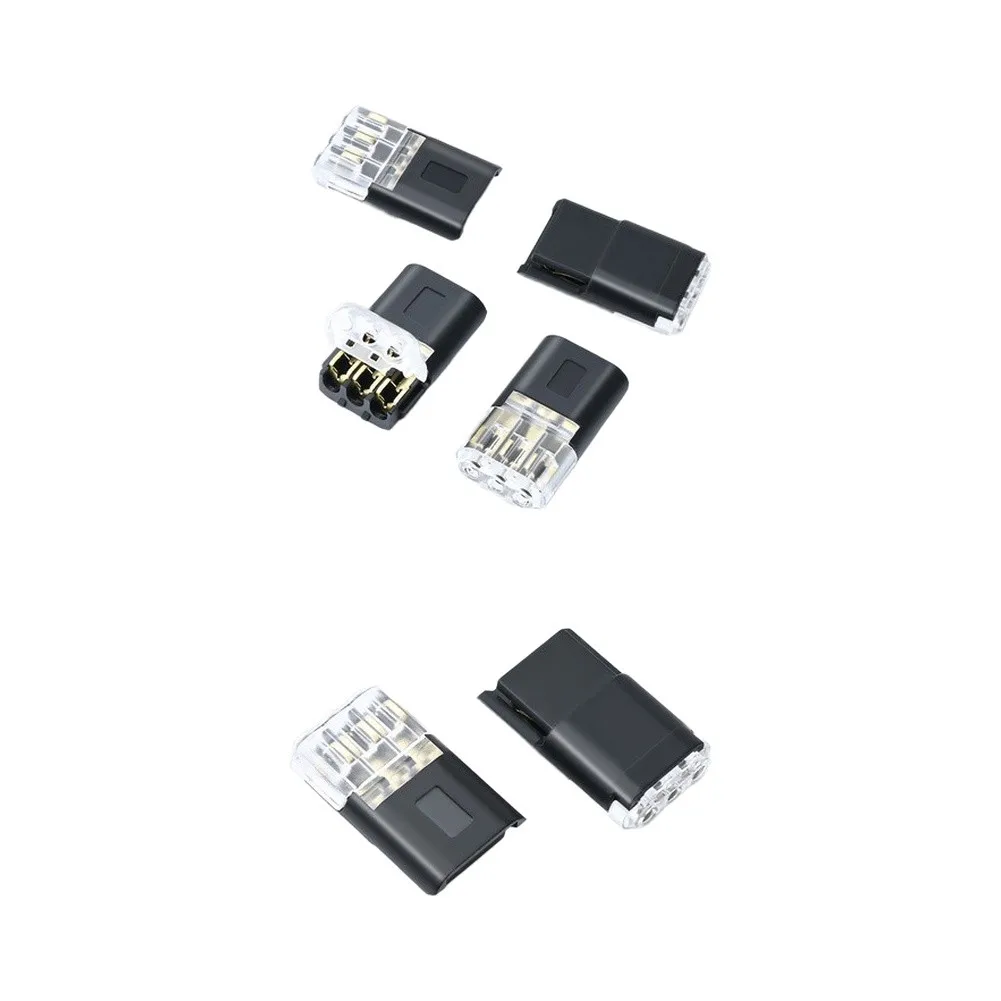 50pcs Solderless Quick Connectors With Locking Clips For 22-18 AWG Wire LED Strip Speaker Electrical Terminal Block