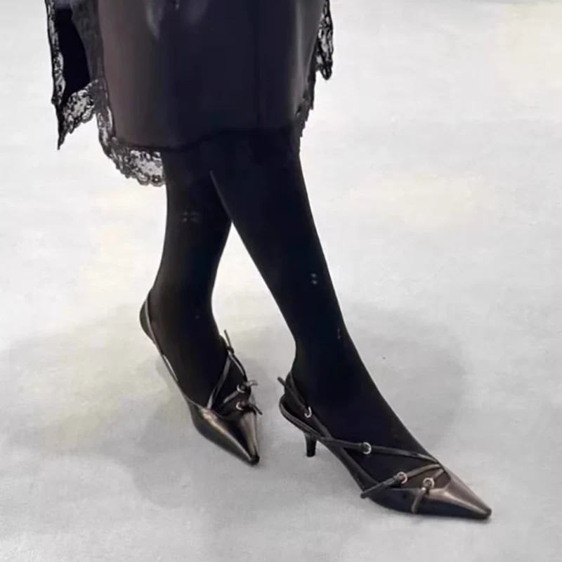 

New Patent Leather Pumps Women Pointed Toe Stiletto High Heels Women Shoes Party Sexy Summer Buckle sandalias de las mujeres