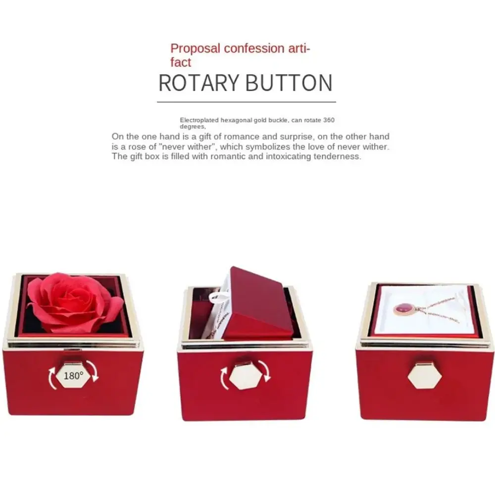 

Вращение розы, подарочная коробка для ювелирных изделий, вечная роза, демонстрационное предложение для колец, коробки для колец, ожерелье для хранения, роскошная стойка для демонстрации ювелирных изделий