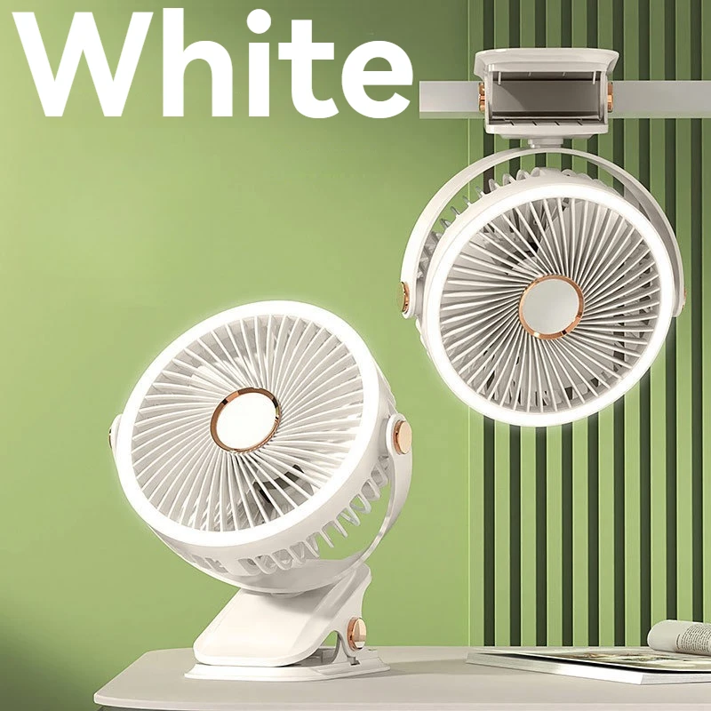 مروحة صامتة بمشبك مكتبي، تعديل متعدد الزوايا، تدفق هواء قوي، تعمل بمنفذ USB، أداة رائعة أساسية للمكتب والمنزل والدراسة