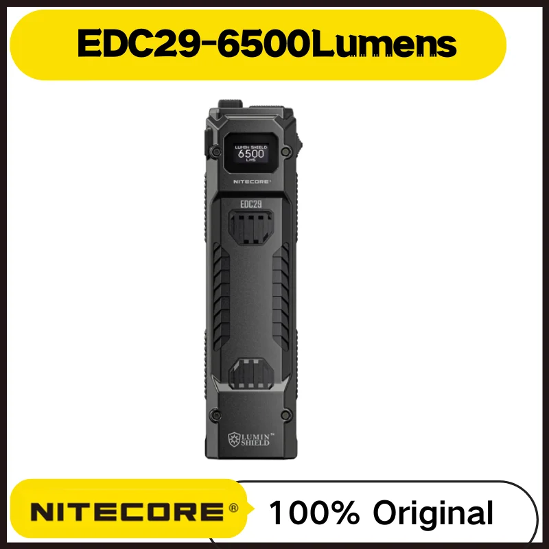 NITECORE EDC29 USB-C Rechargeable EDC Flashlight 6500Lumens With OLED Display Built-in 2,500mAh battery