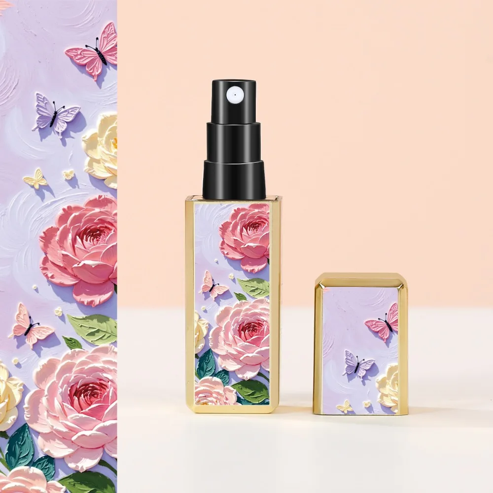 New 5ml Mini Perfume Bottle Empty Refillable Empty Cosmetic Containers Storage Sprayer Portable Spray Rotating Bottle